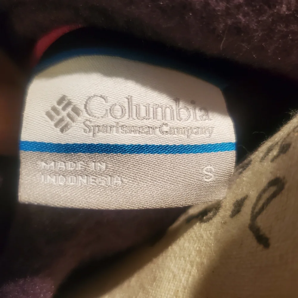 Columbia Zip Up Purple Fleece Hoodie Women's Size Small - Picture 5 of 8